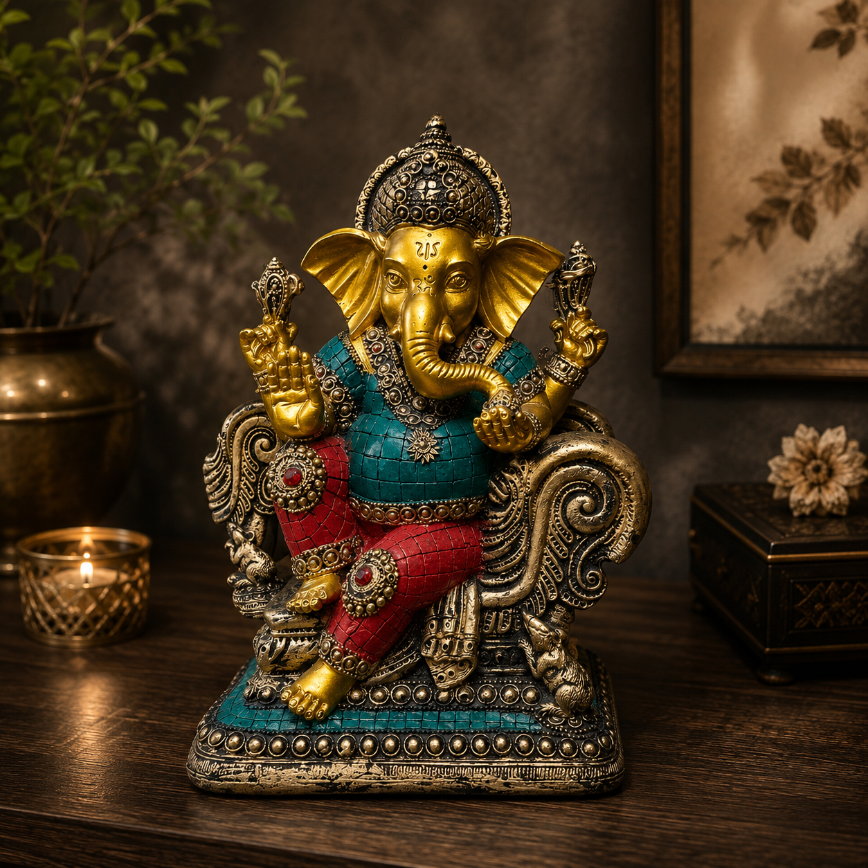 Divine Lord Ganesha Luxury Idol