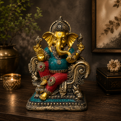 Divine Lord Ganesha Luxury Idol