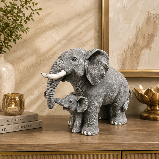 Mother & Baby Elephant Luxury Sculpture