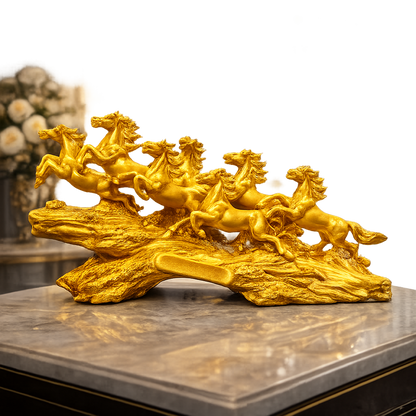 Seven Running Horses Luxury Sculpture