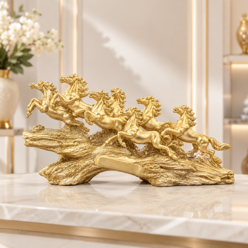 Seven Running Horses Luxury Sculpture