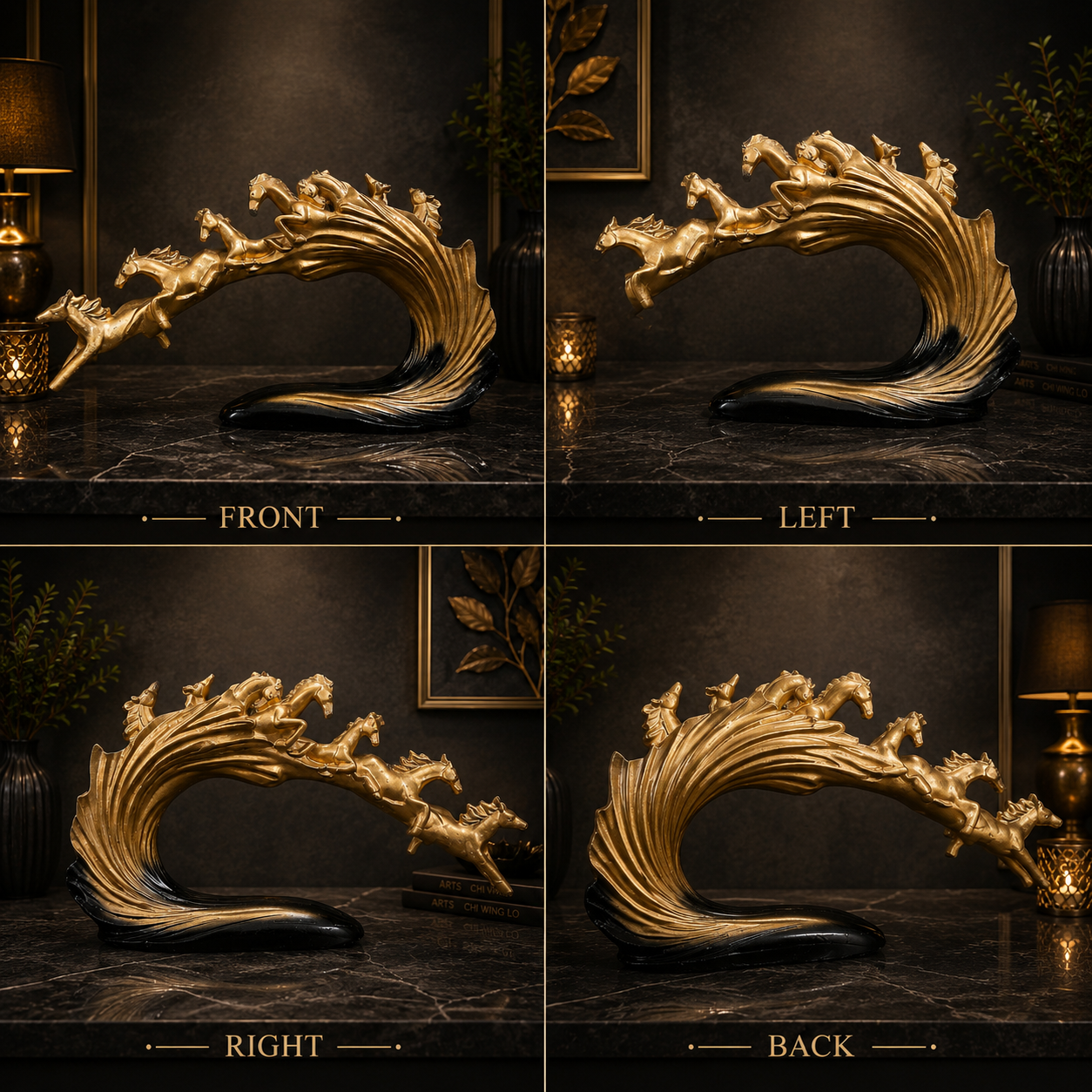 Waves of Pegasus Luxury Sculpture