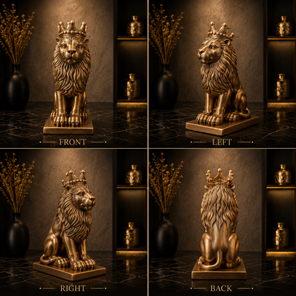 Royal Crown Lion Sculpture