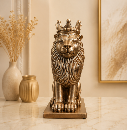 Royal Crown Lion Sculpture