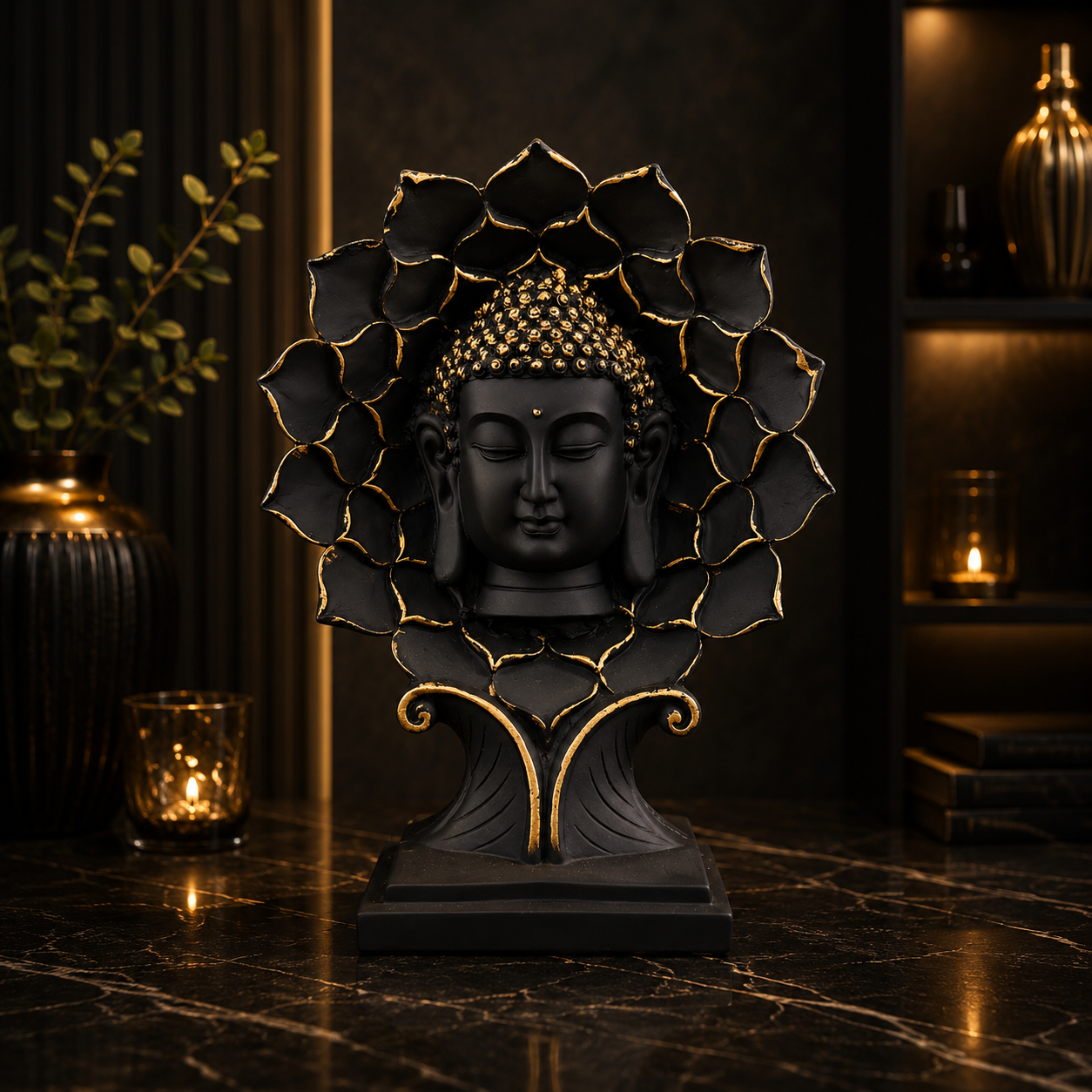 Lotus Buddha Luxury Sculpture