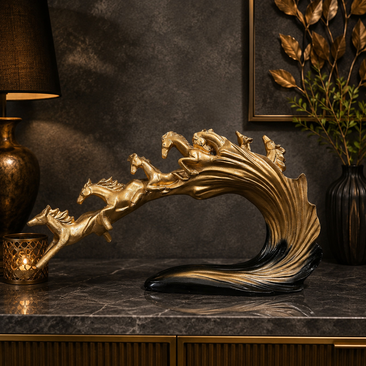 Waves of Pegasus Luxury Sculpture