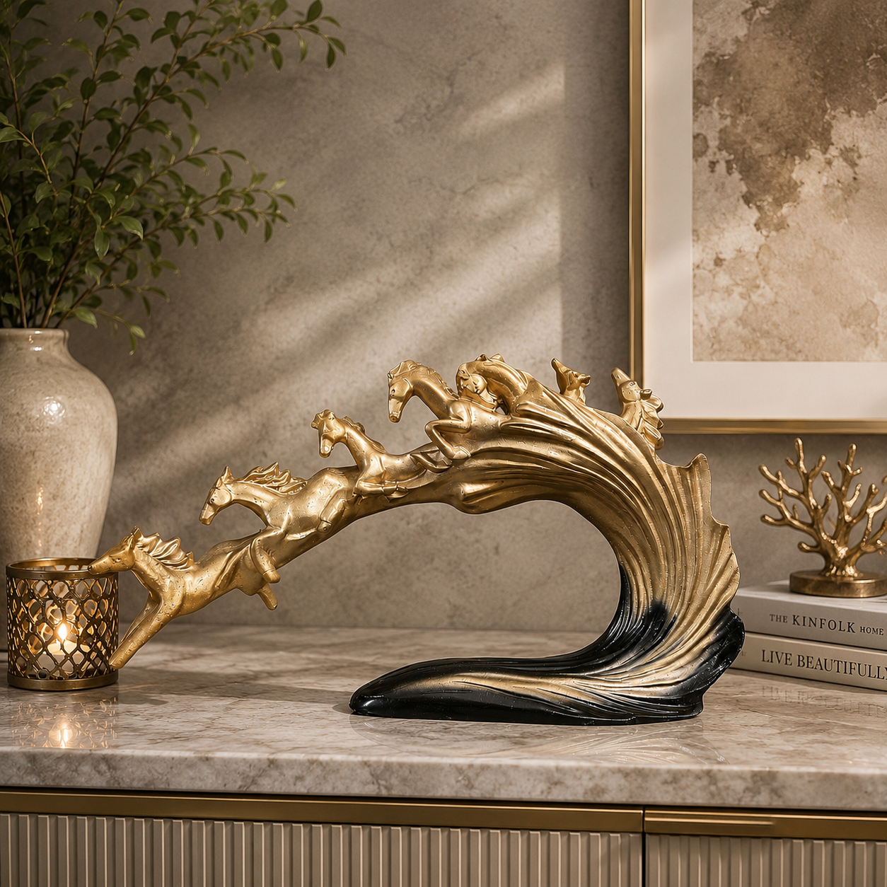 Waves of Pegasus Luxury Sculpture