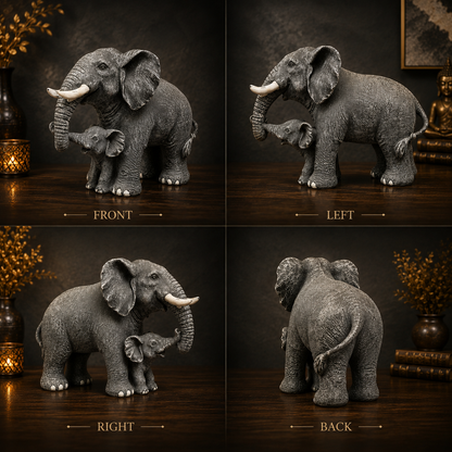 Mother & Baby Elephant Luxury Sculpture