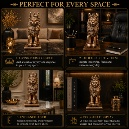 Royal Crown Lion Sculpture