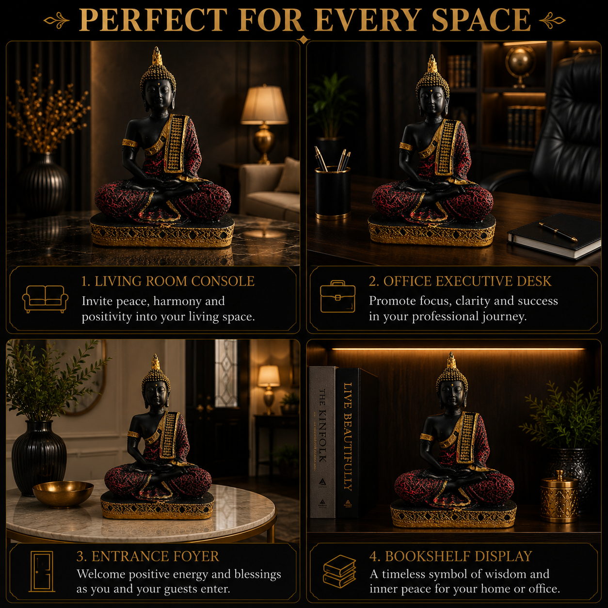 Peaceful Buddha Luxury Sculpture