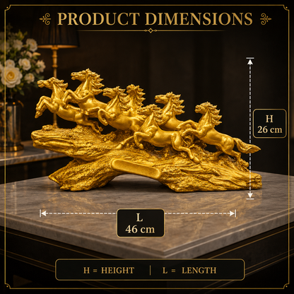 Seven Running Horses Luxury Sculpture