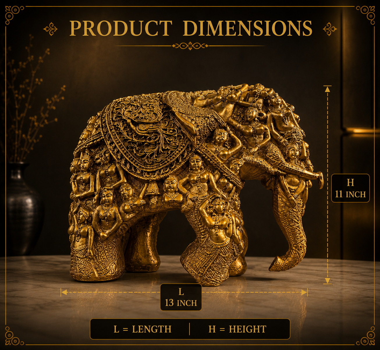 Royal Heritage Elephant Sculpture