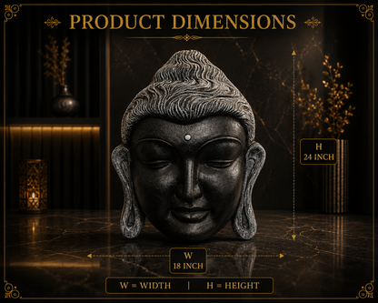 Serene Buddha Face Sculpture