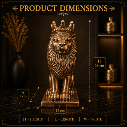 Royal Crown Lion Sculpture