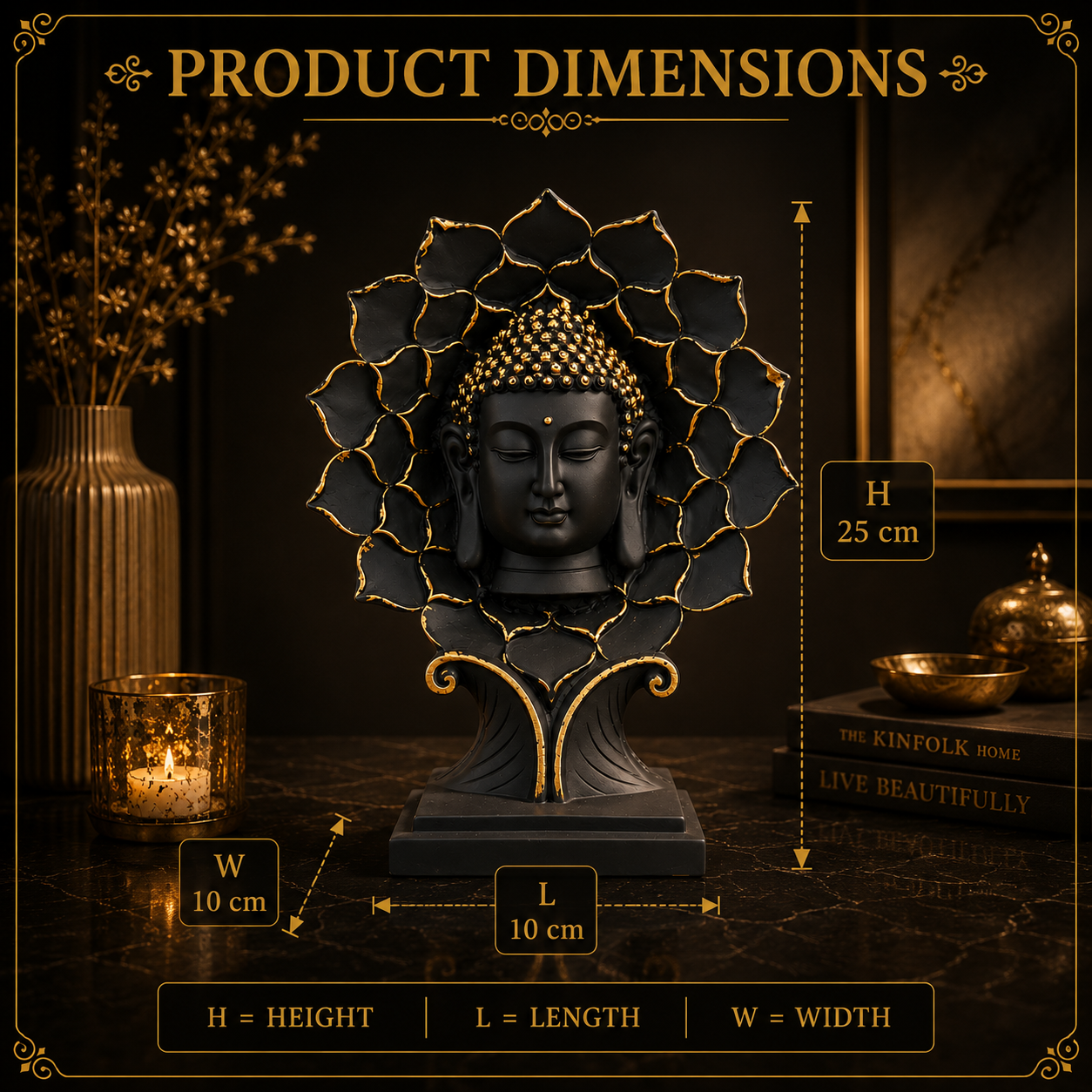 Lotus Buddha Luxury Sculpture