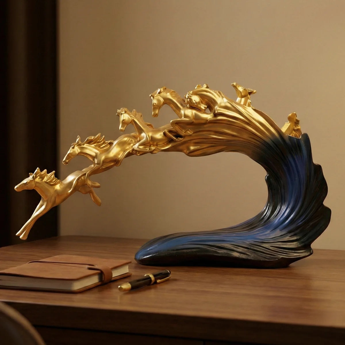 Waves of Pegasus Luxury Sculpture | Symbol of Power, Luck & Motion